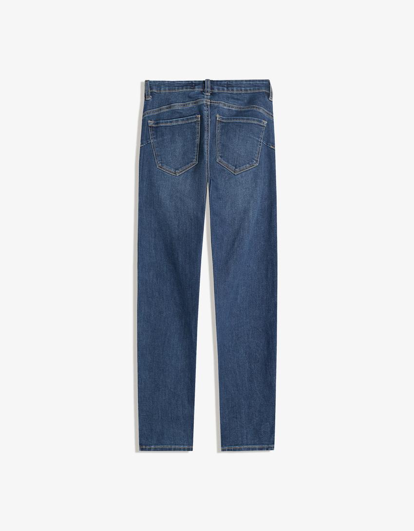 Push-up skinny jeans-Blue-1