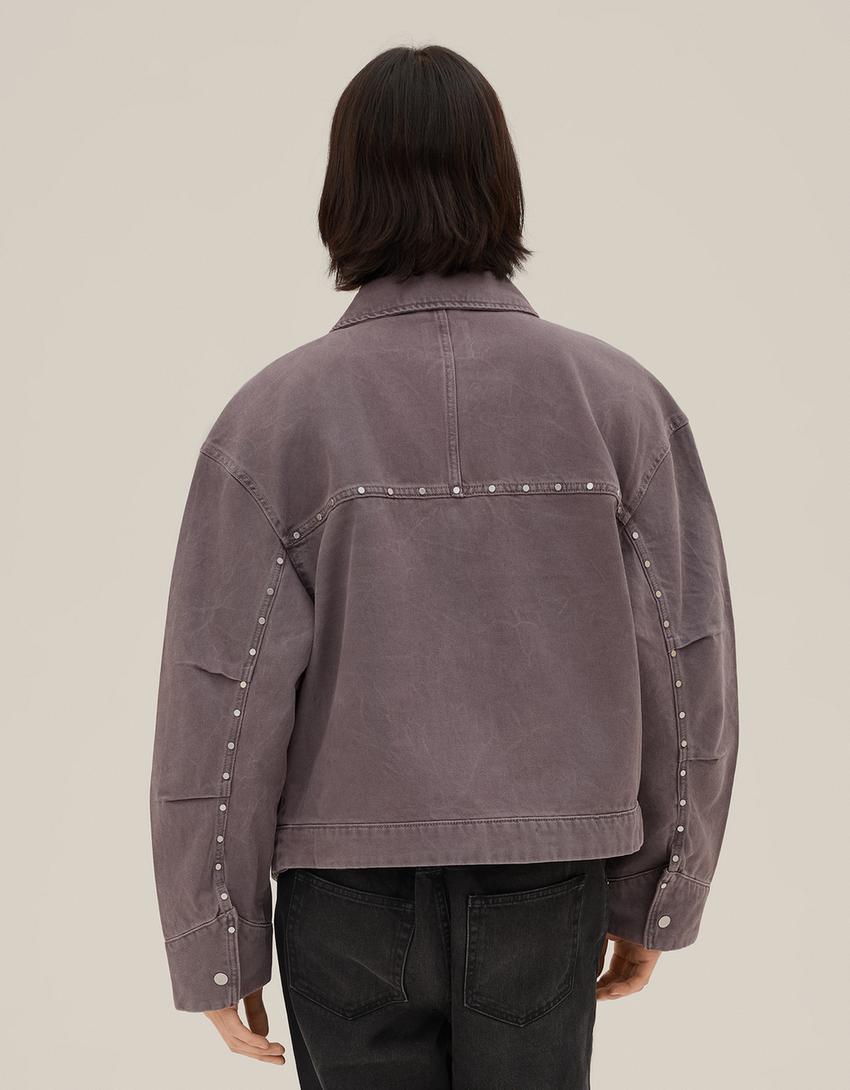 Studded jacket-Stone