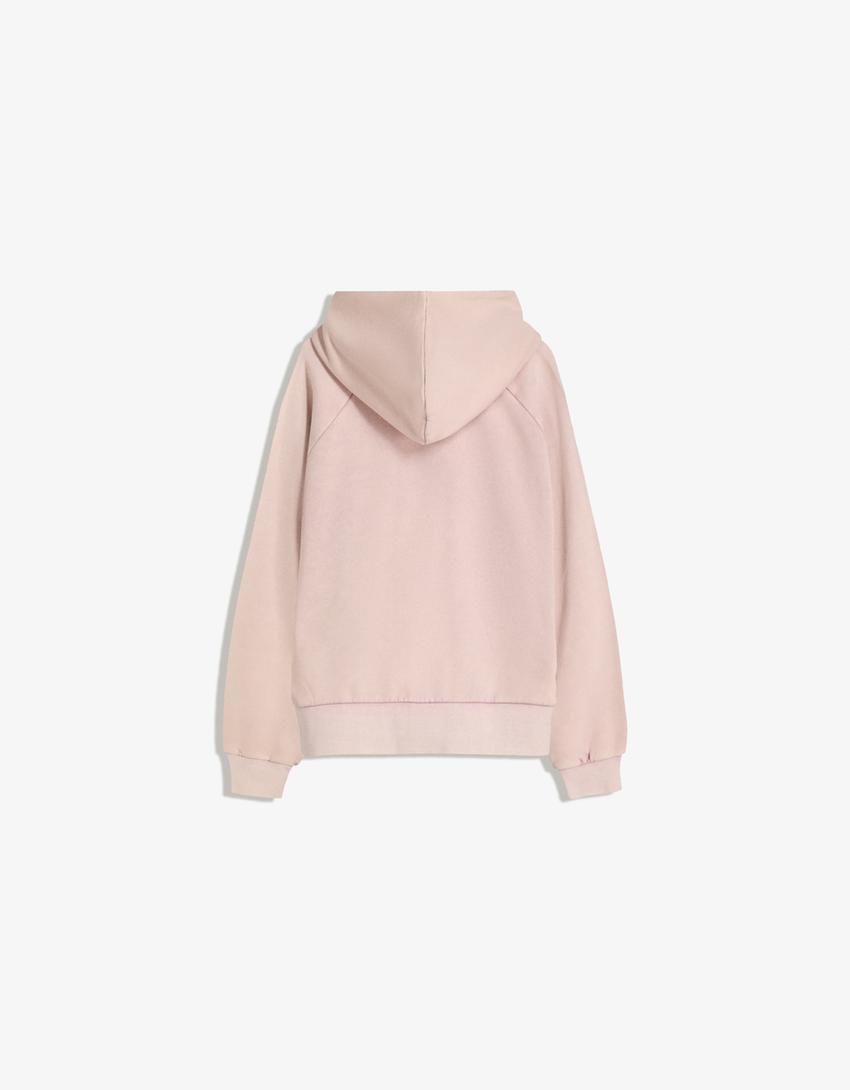 Boxy fit hoodie-Pink-5