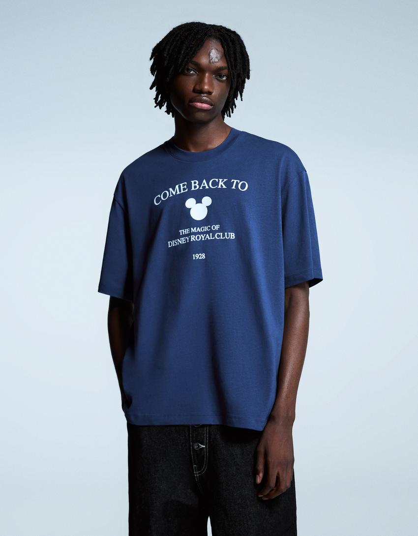 تيشرت بطبعة دونالد داك وأكمام قصيرة-كحلي