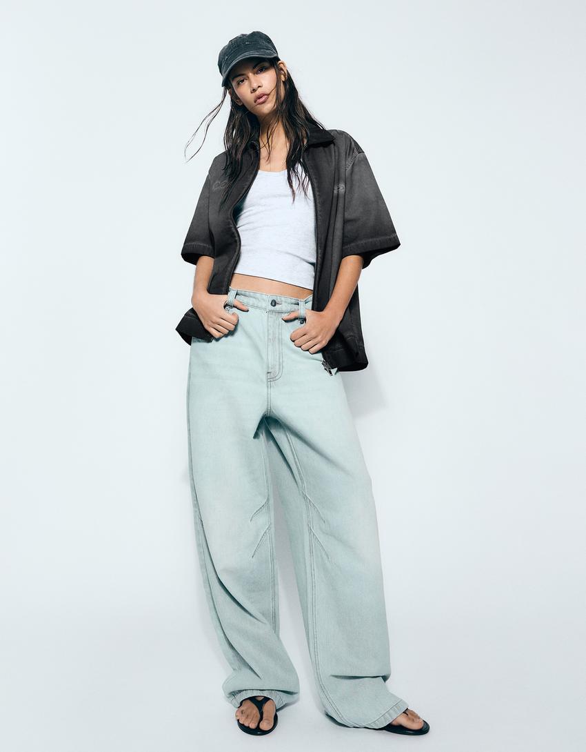 OUT OF CORE super baggy jeans-Light blue