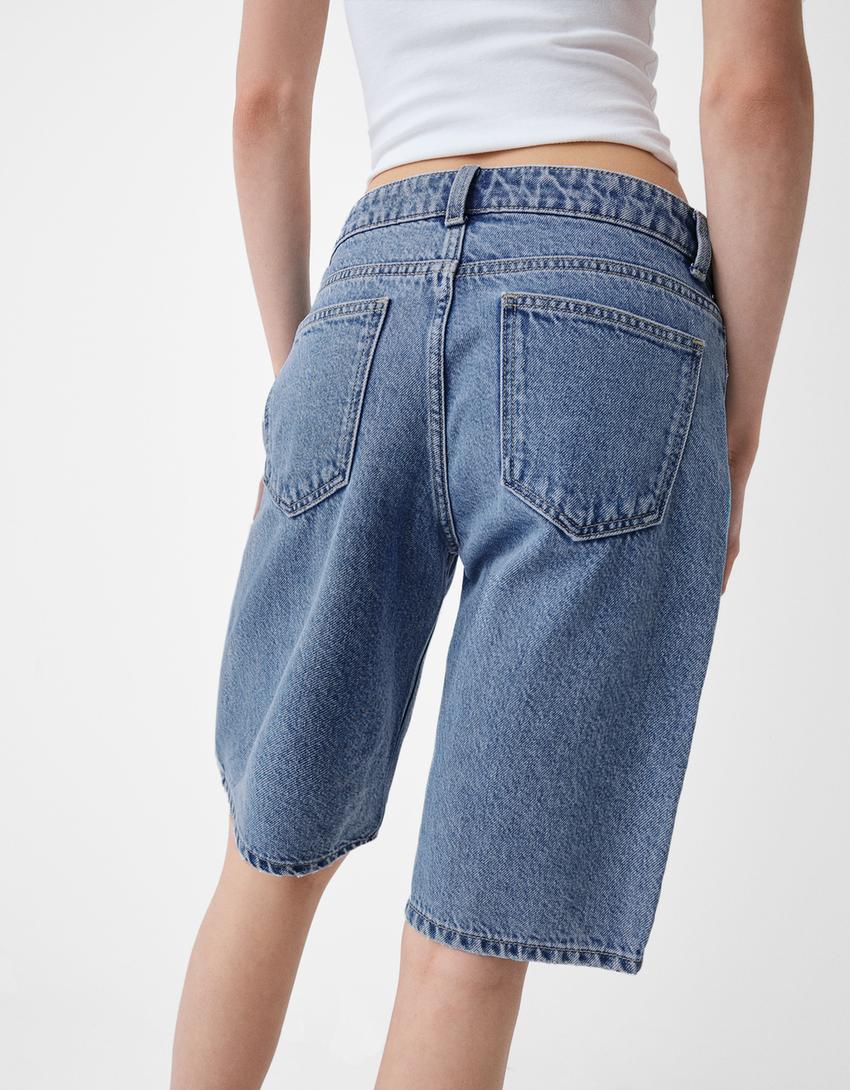 برمودا دنيم بقصة مستقيمة-أزرق فاتح-5