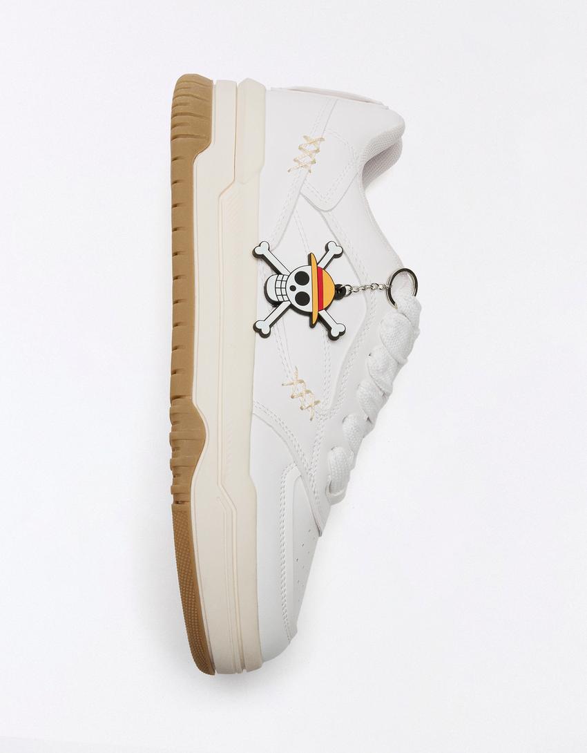 Zapatillas skate One Piece llavero-Blanco