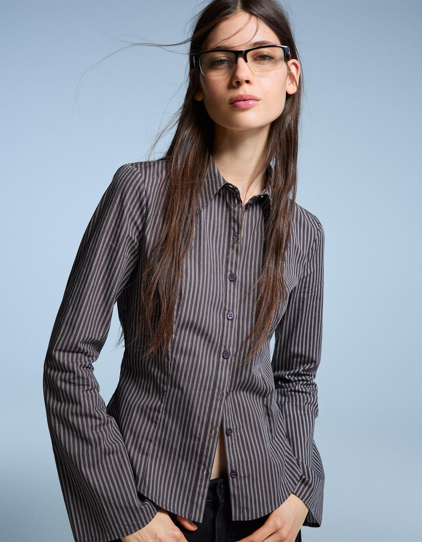 Bershka okulary z oprawkami z tworzywa czarny