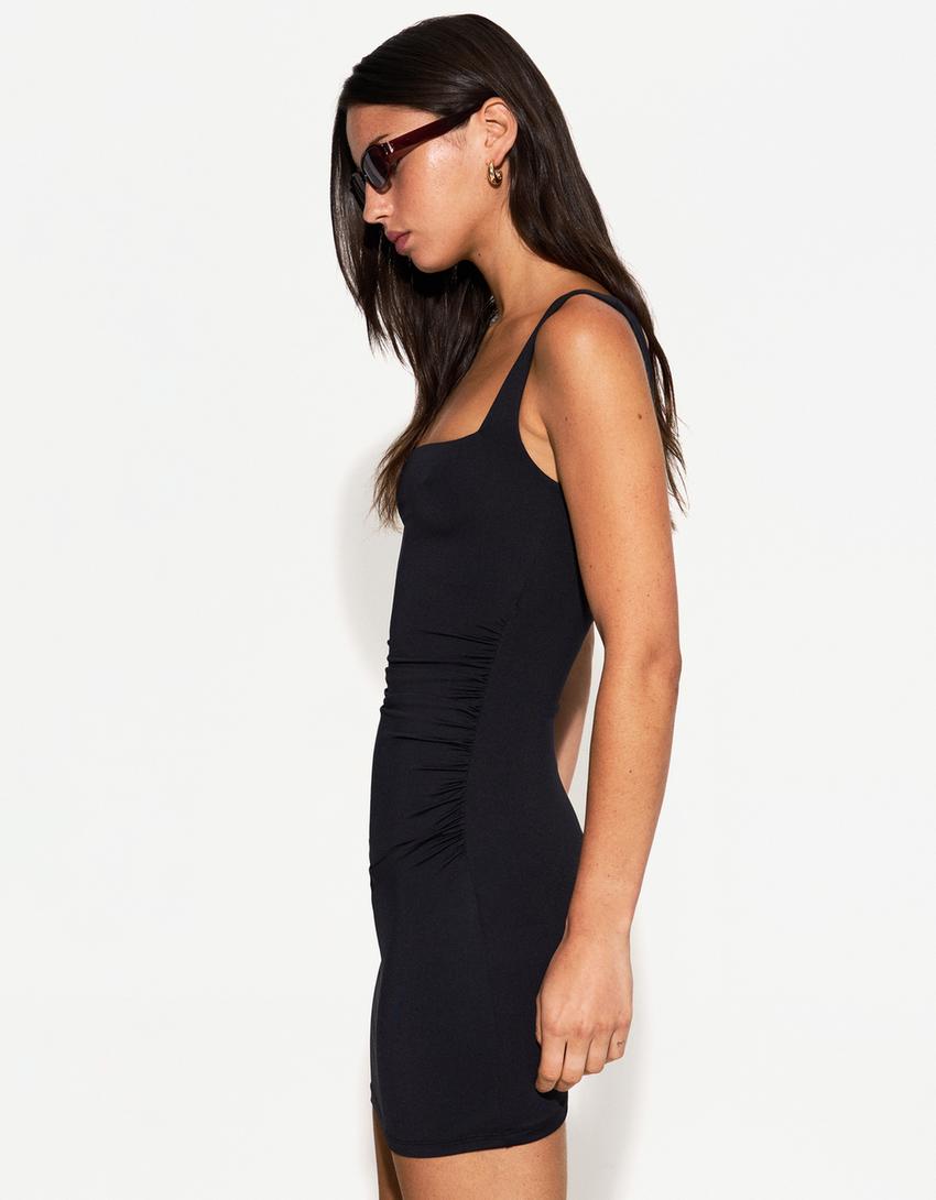 Dress Vestidos Pegados Bershka Vestido Mini Vestido Negro De