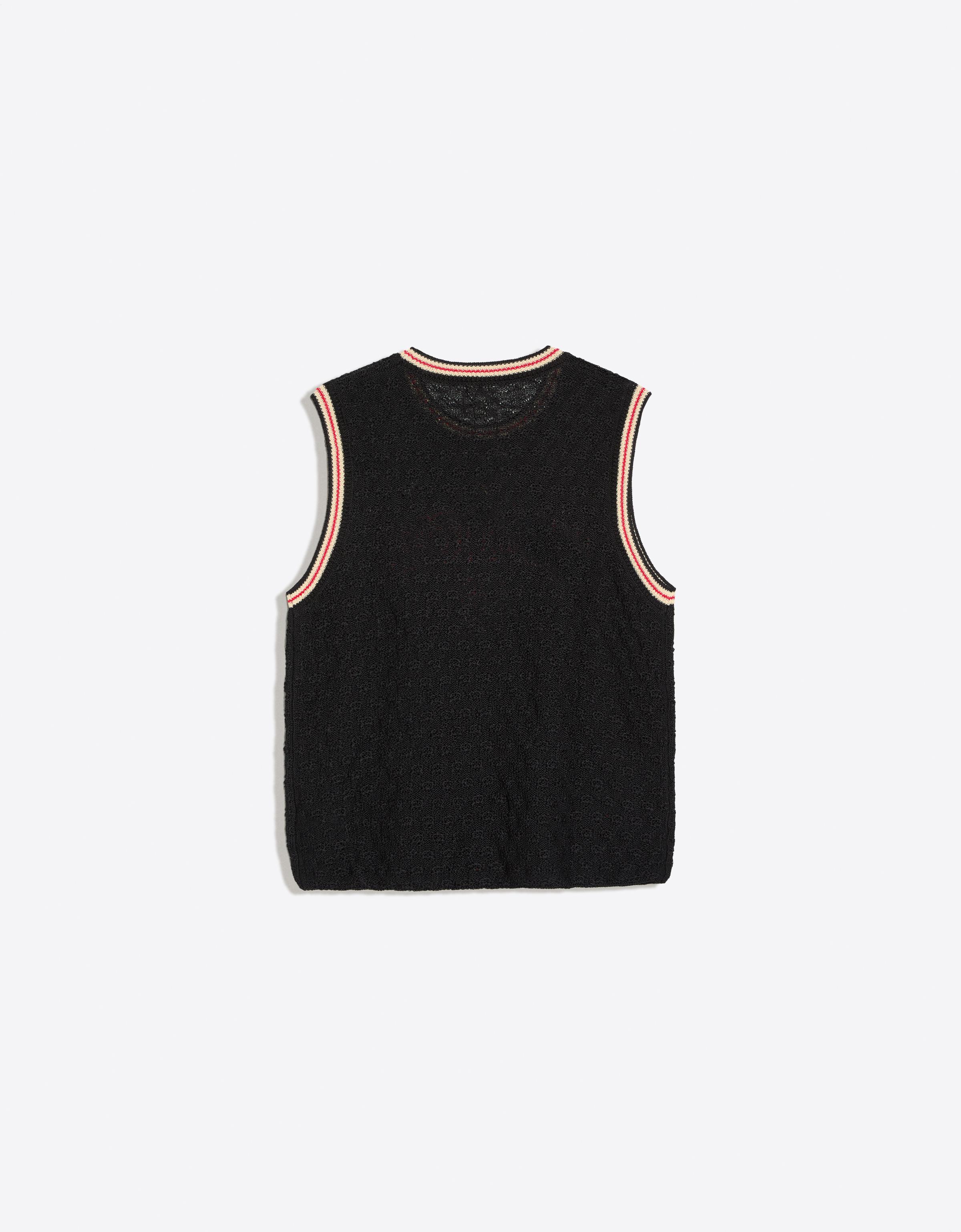 Retro strappy vest top — Black