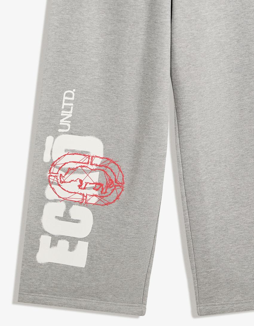 Spodnie z dzianiny dresowej Ecko Unltd o kroju super baggy-Szary