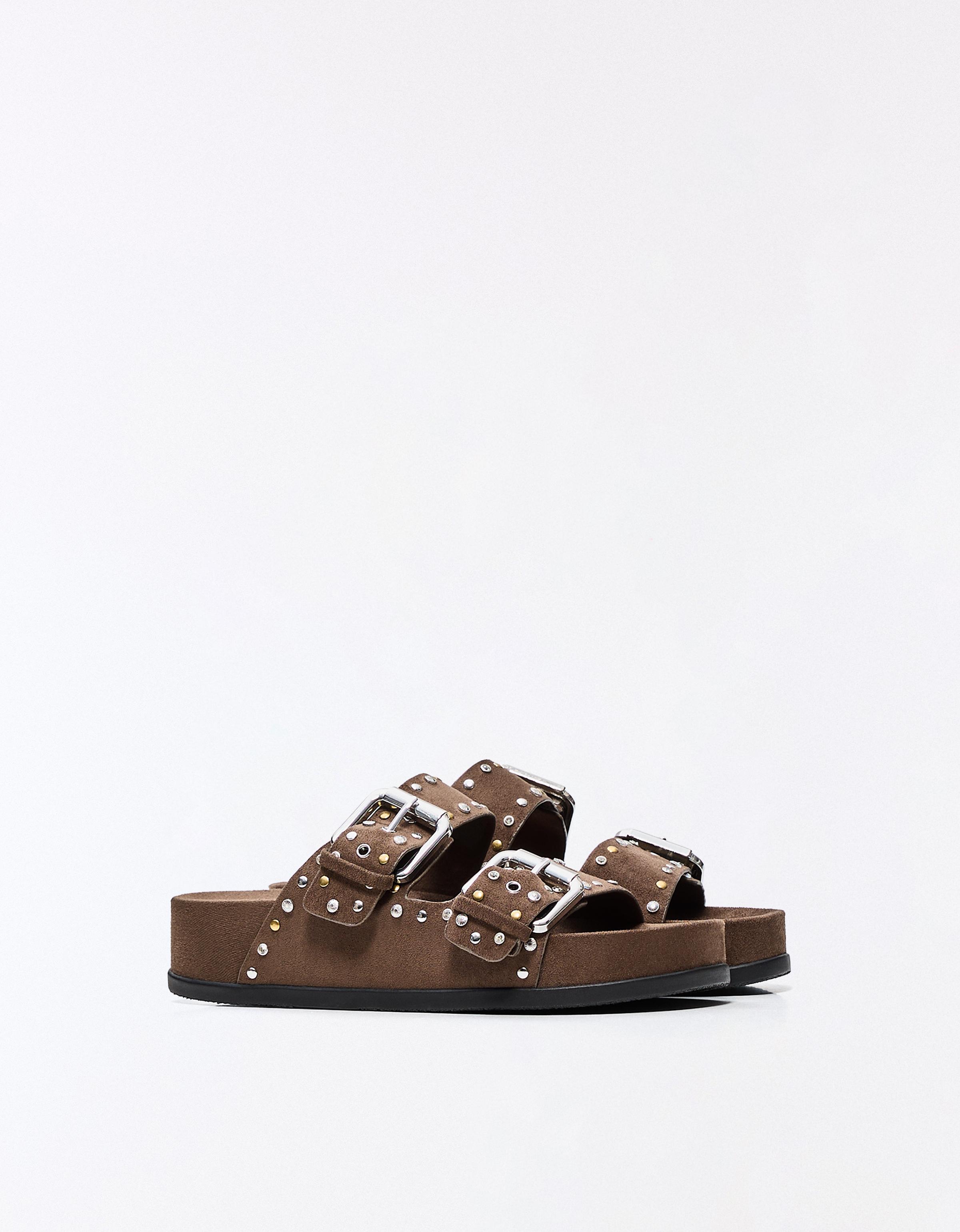 Tokalı düz sandalet - Görsel 2