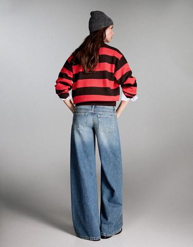 Low-rise wide-leg jeans — Light blue 2