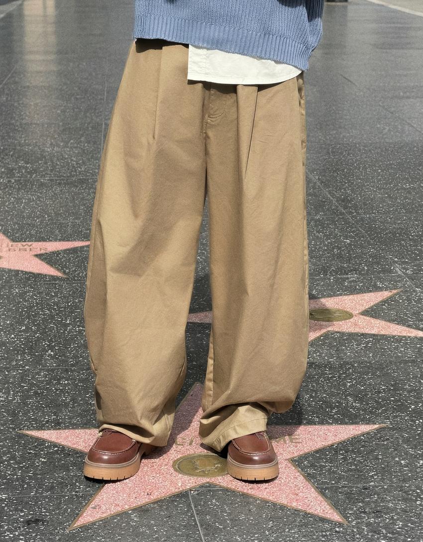 Megabarrel trousers-Sand