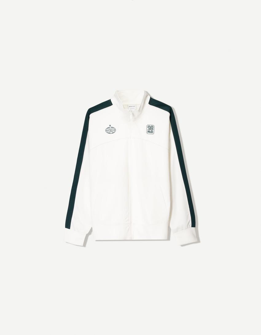 Embroidered technical jacket-Off white-5