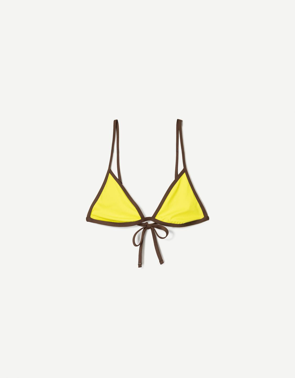 Contrast bikini top