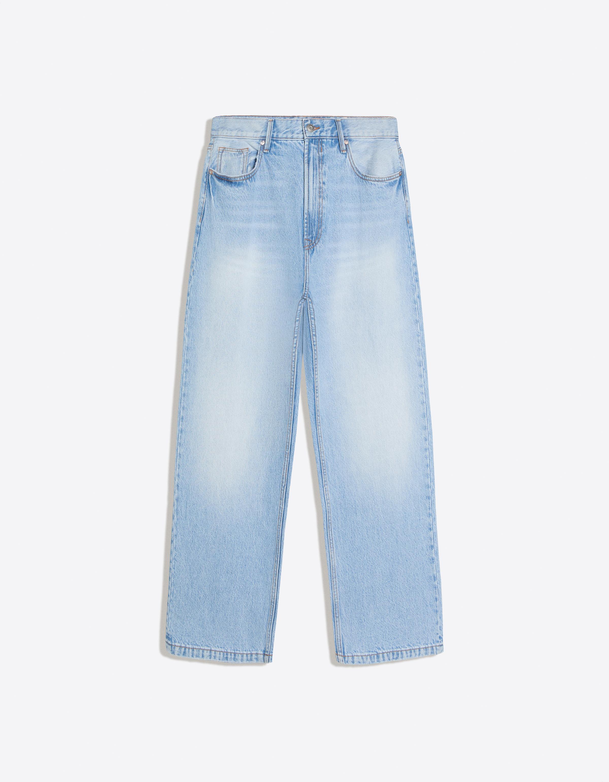 Bershka Jeans Baggy Hombre Azul Claro