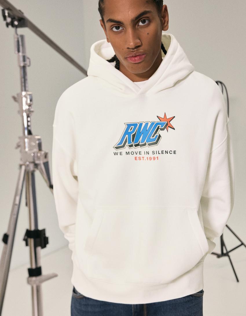 Hoodie with print-Off white