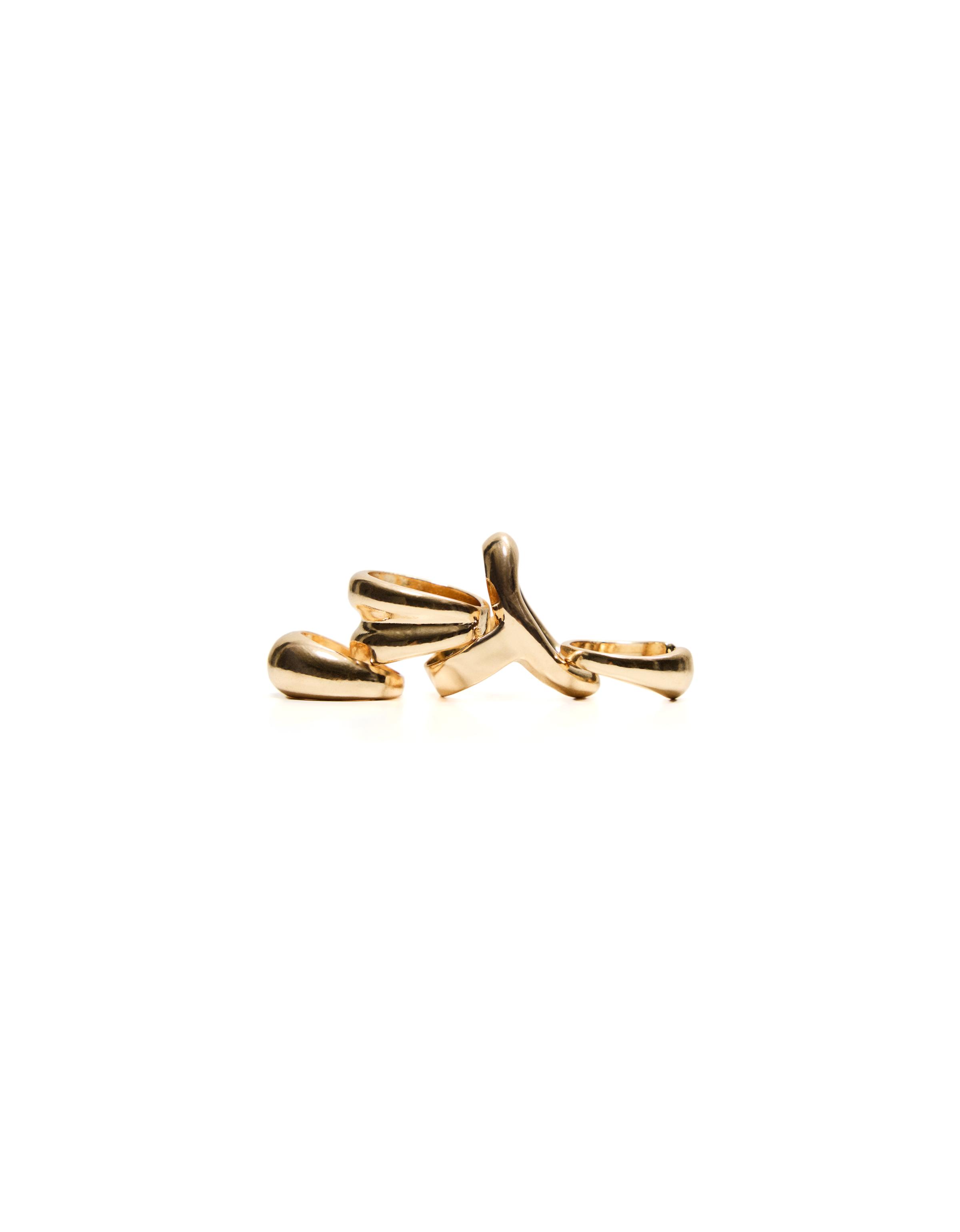 Pack of 3 rings — Gold