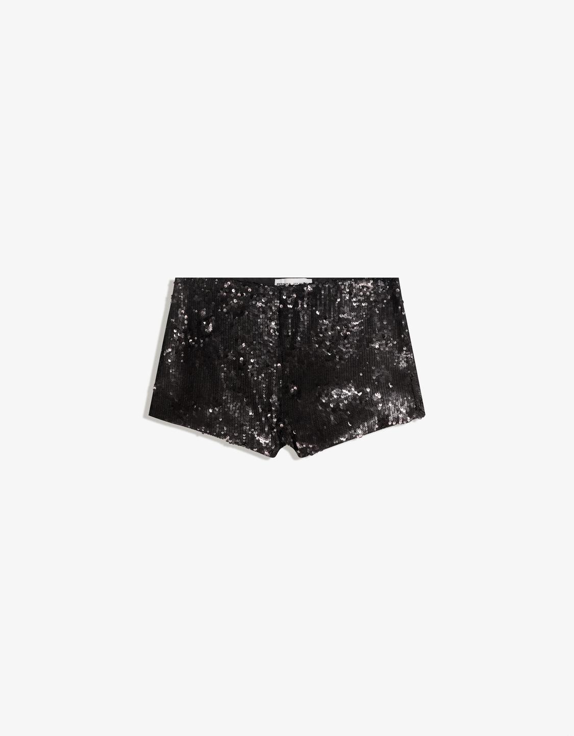 Sequinned mini shorts
