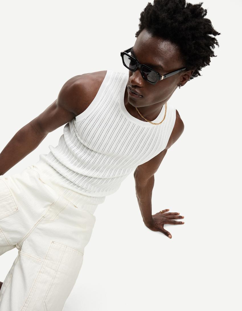 Strappy T-shirt-White