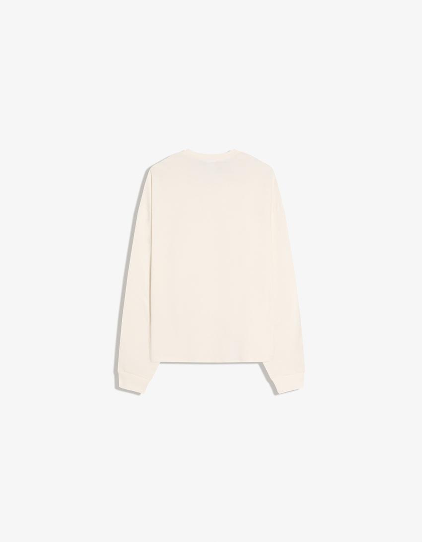 Long sleeve T-shirt-Off white