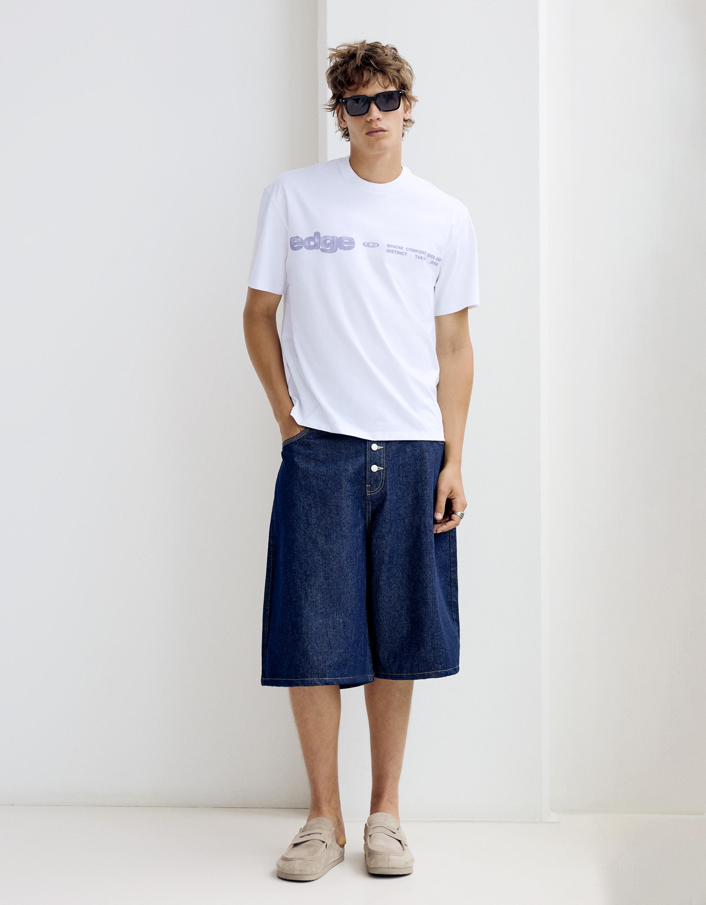 Short sleeve print T-shirt — White