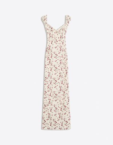 Printed lace midi dress — Cream 5
