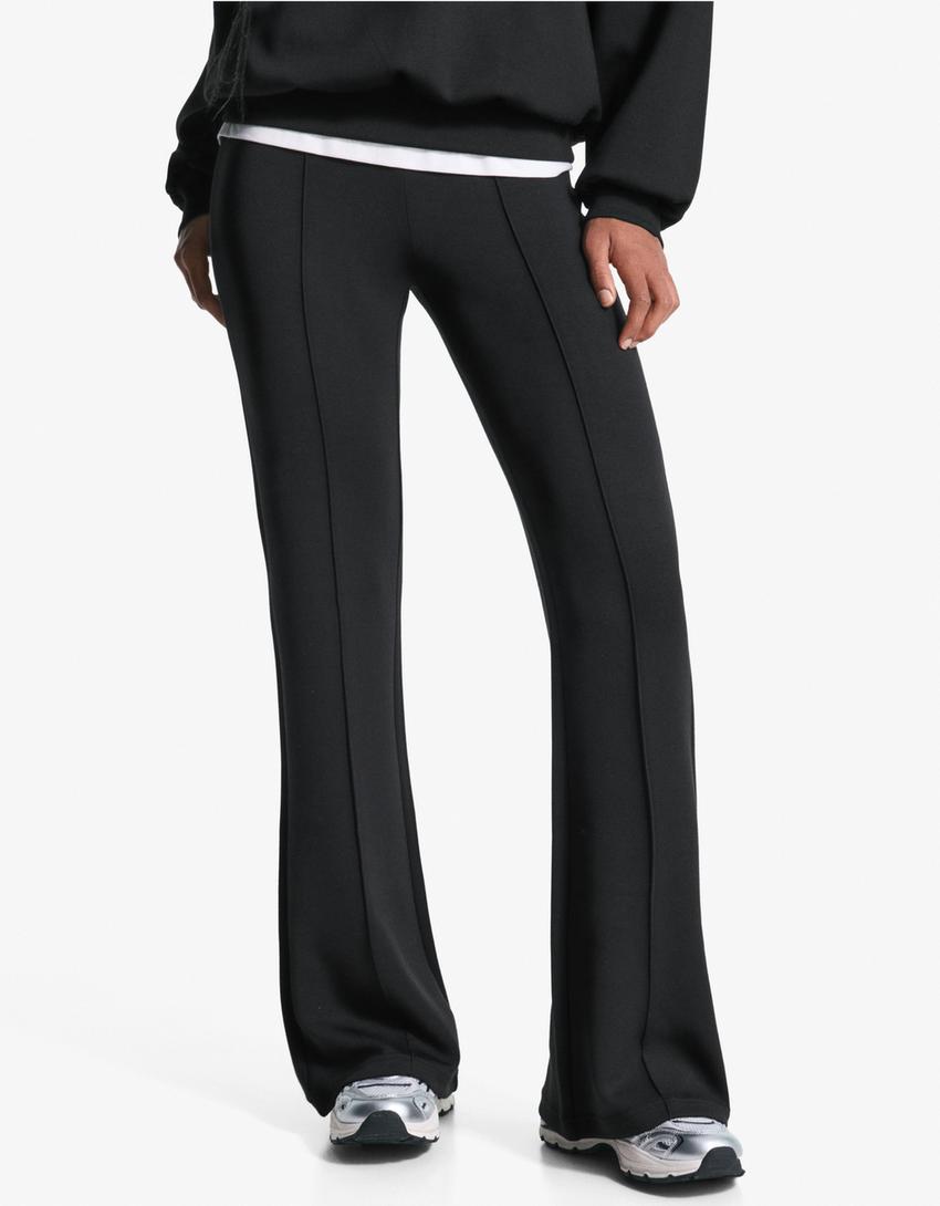 Modal blend sweatshirt and flared trousers set-Modal blend sweatshirt and flared trousers set-2
