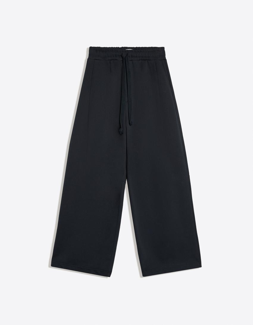 Super-Baggy-Hose mit Falten-Marinenblau