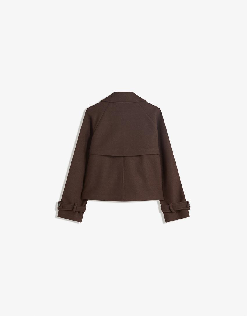 Soft trench coat-Brown