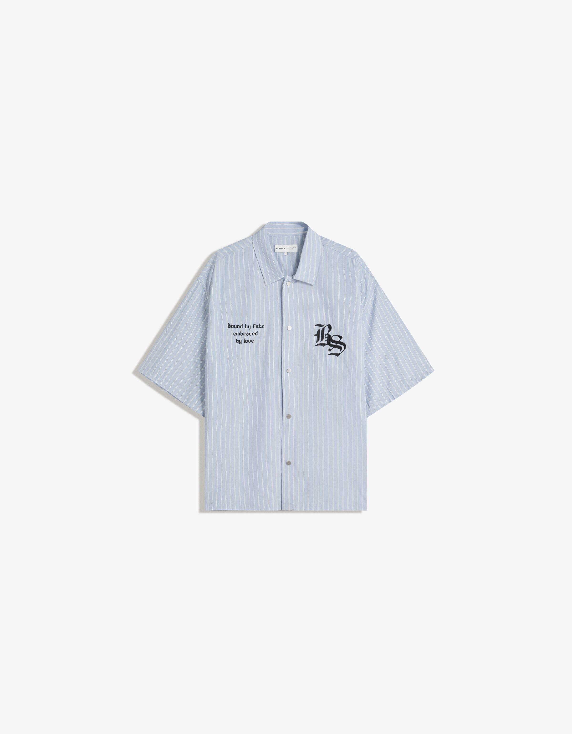 スペイン発♪Bershka☆プリント半袖シャツ ブッチャー総柄プリント半袖シャツ (WOMENS/MENS)｜ファッション