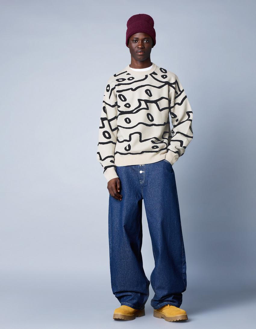 Printed sweater-Off white