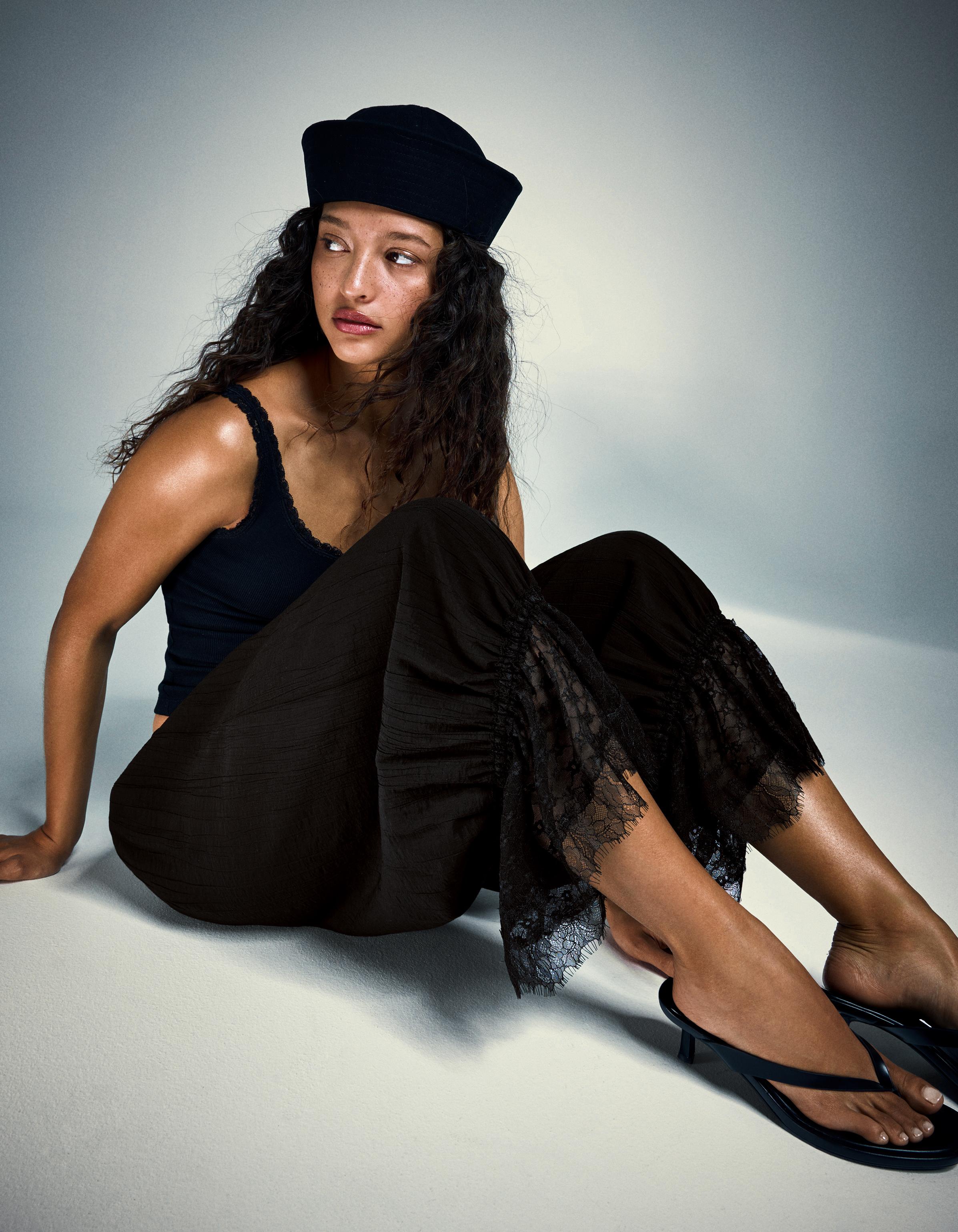 Şalvar paça lencero pantolon - Görsel 8