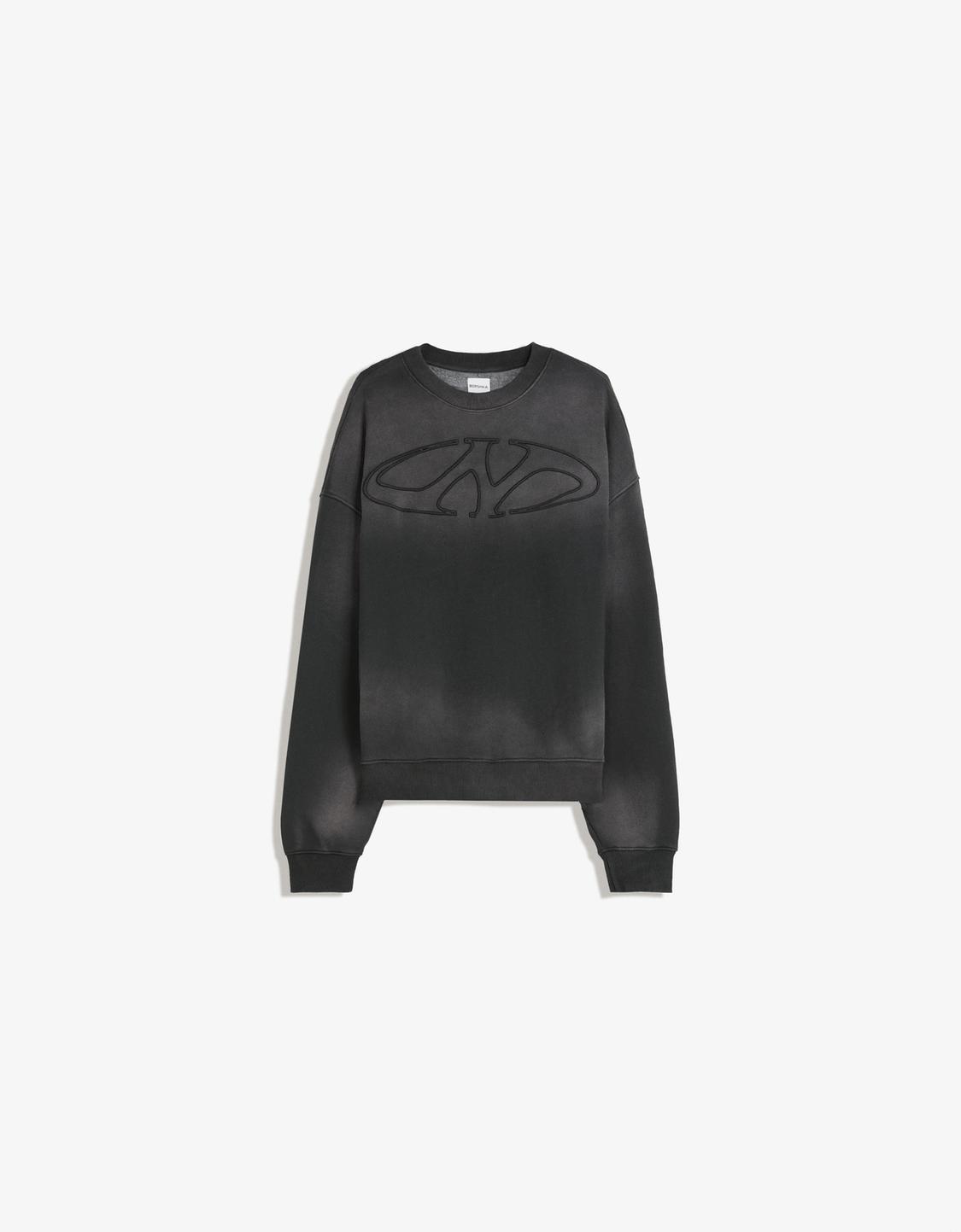 Oversize faded-effect sweatshirt