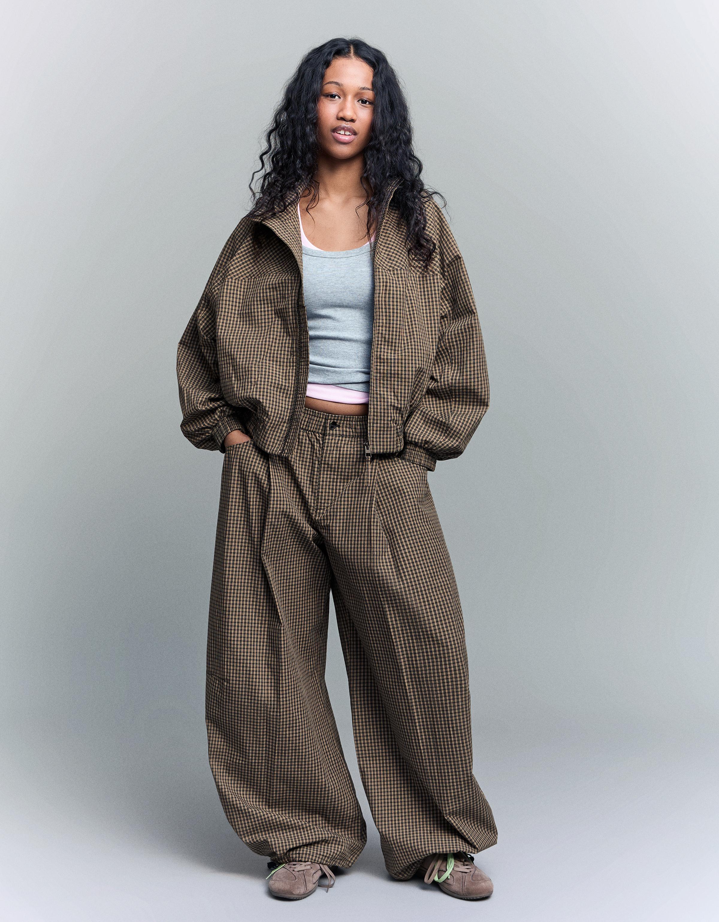 Kareli paraşüt pantolon - Görsel 34