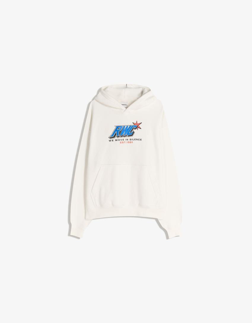 Hoodie with print-Off white