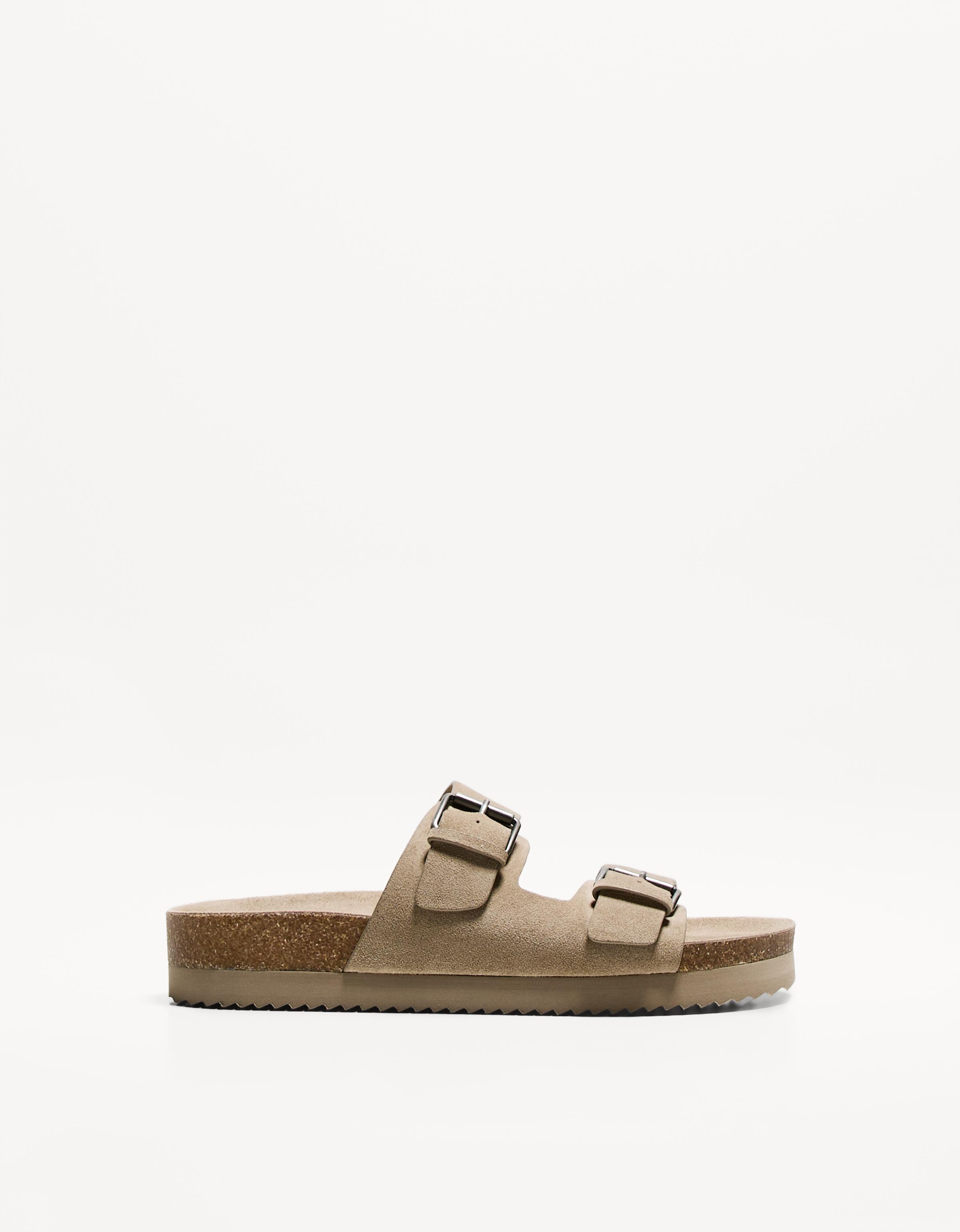 Buckle sandals — TAUPE