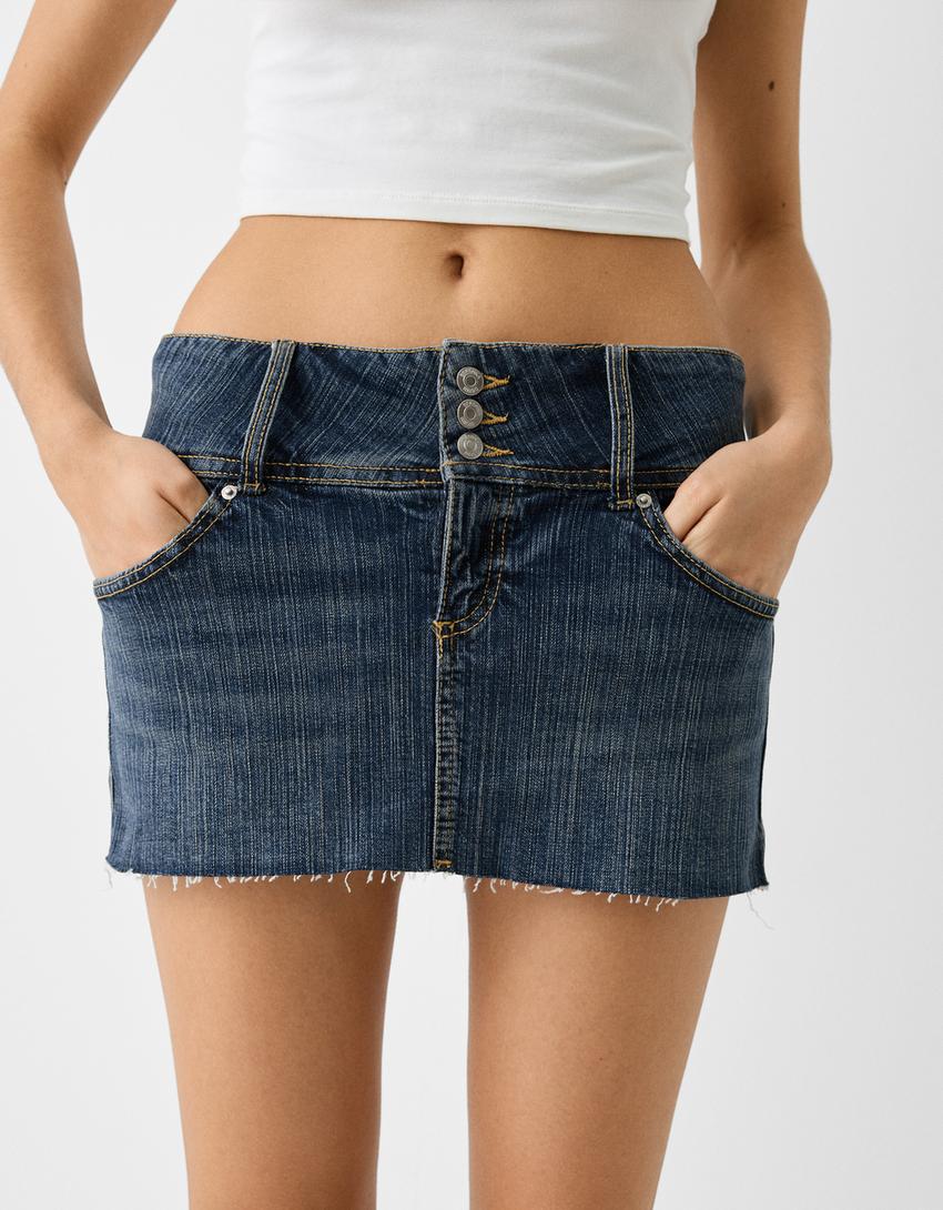 تنورة سكورت قصيرة-أزرق-3