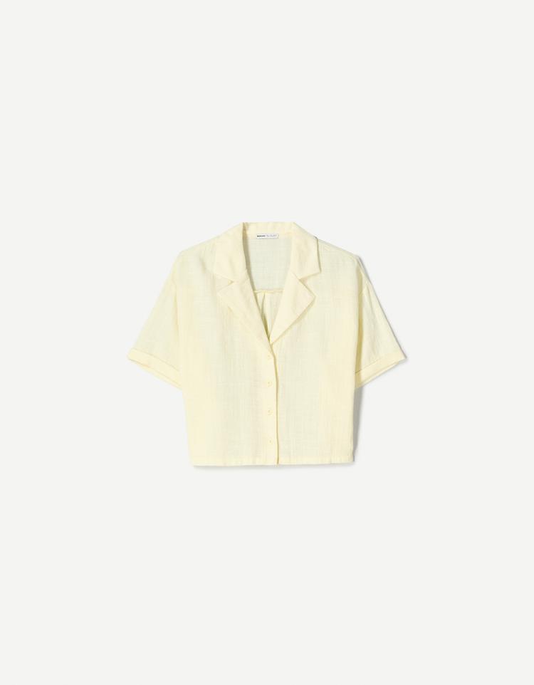 Textured rustic short sleeve shirt