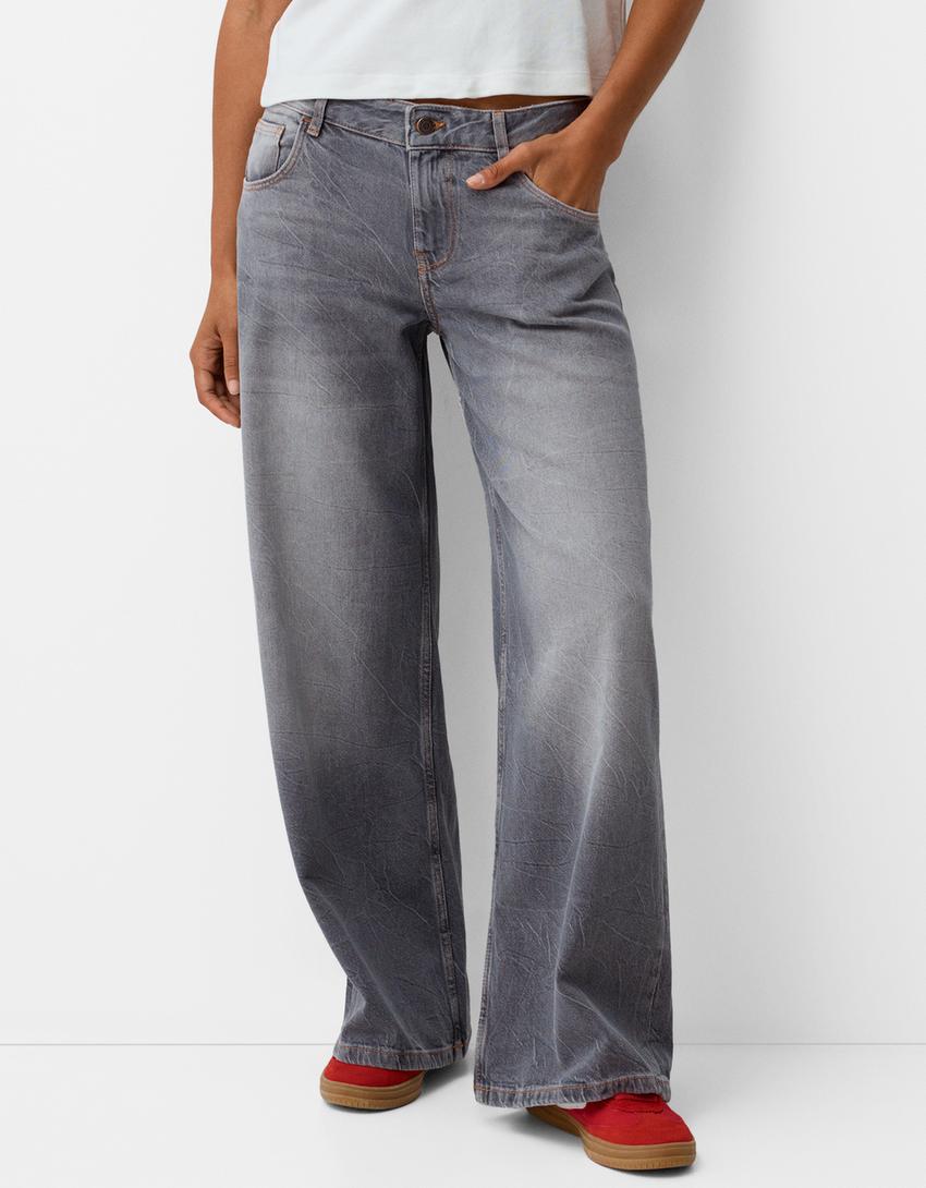 Low waist baggy jeans - Trousers - BSK Teen | Bershka