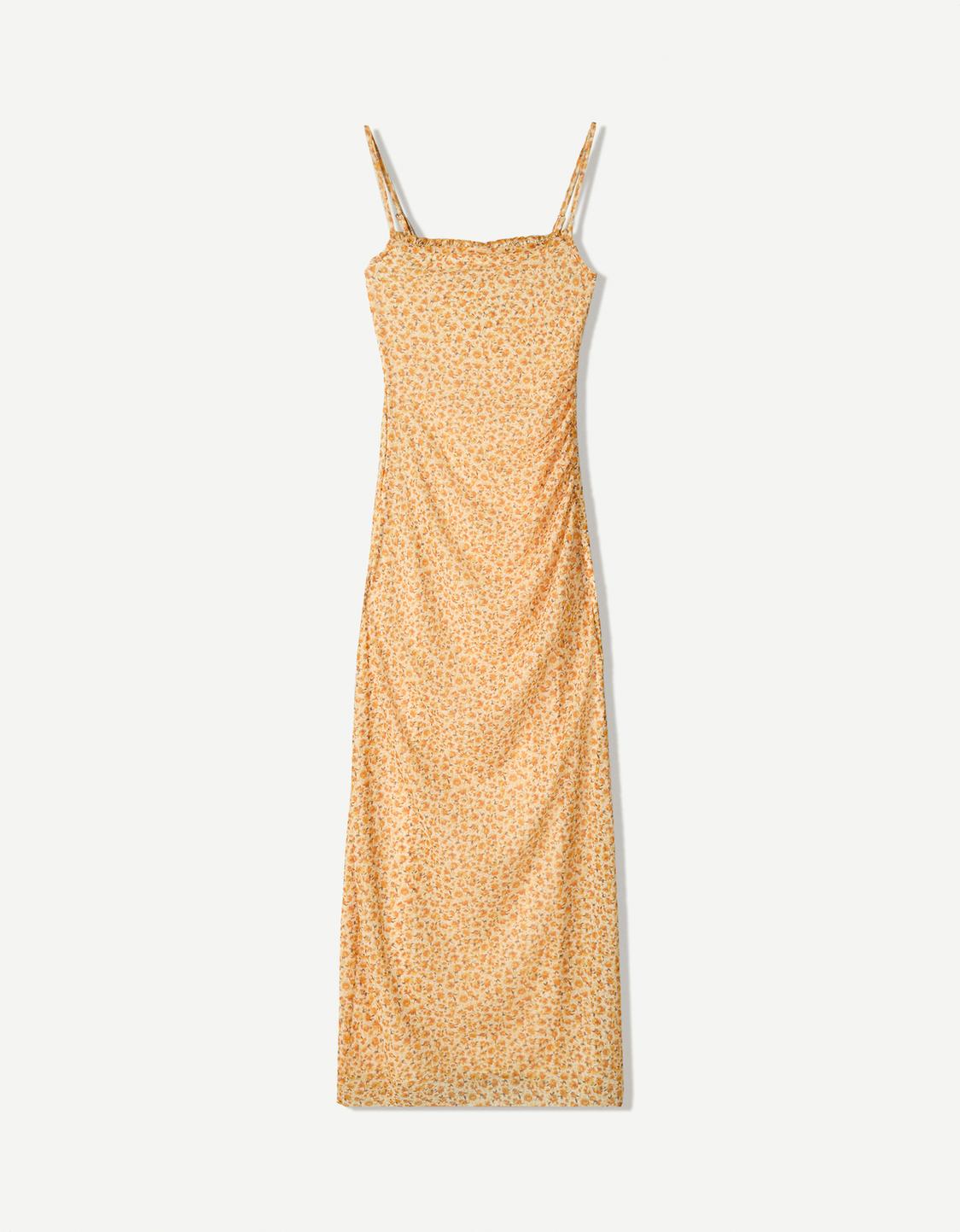 Printed strappy mini dress