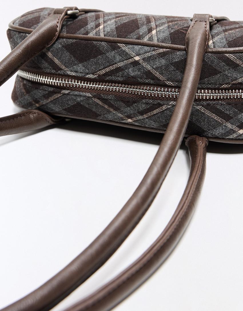 Mini borsa bowling-Marrone
