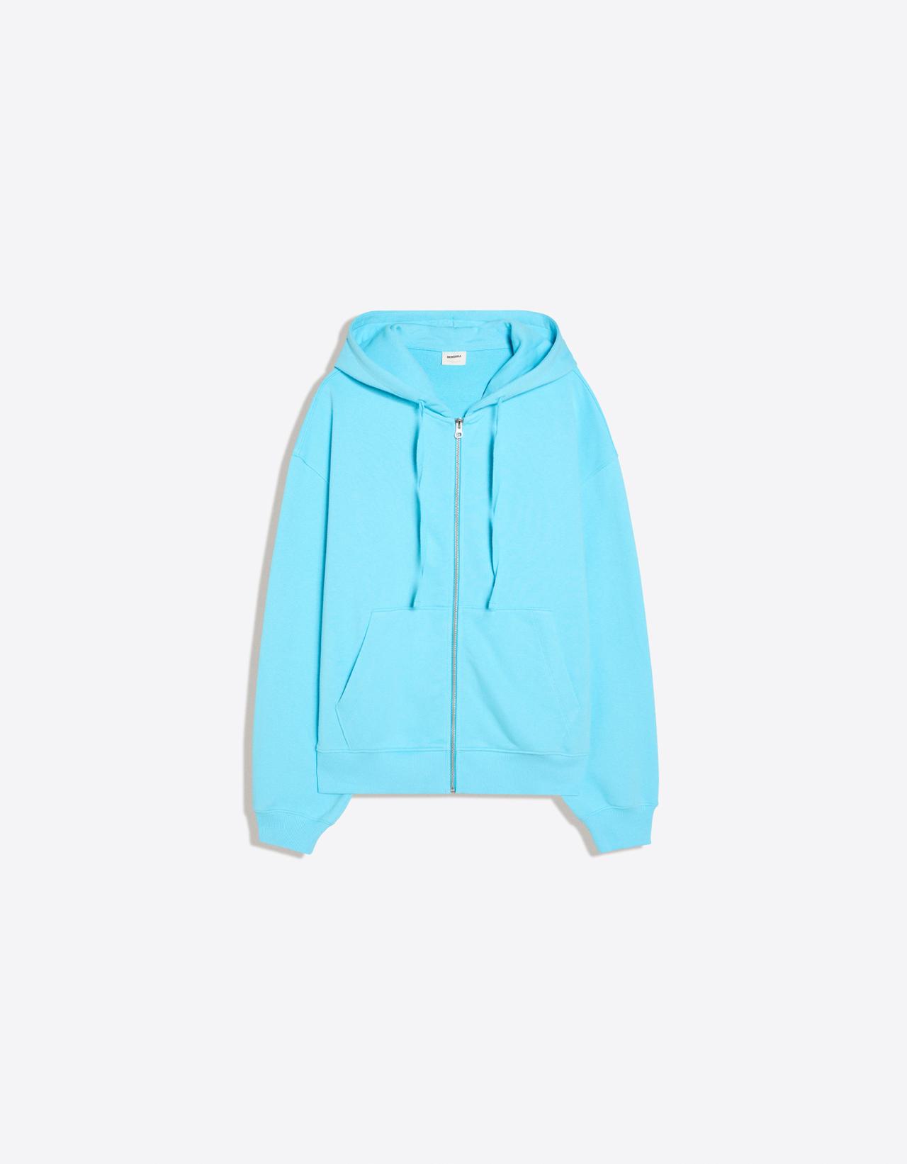 Zip-up hoodie — Light blue