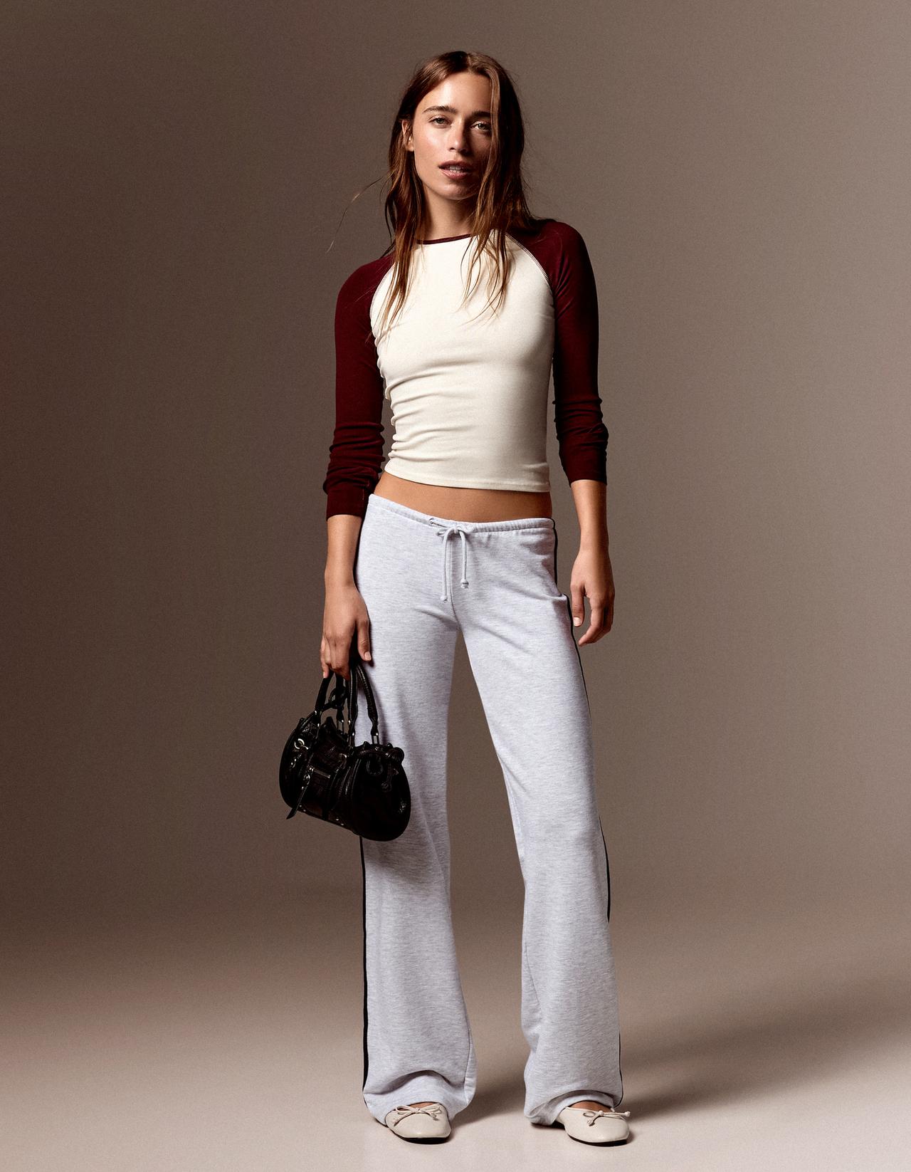 Side-stripe joggers — Grey