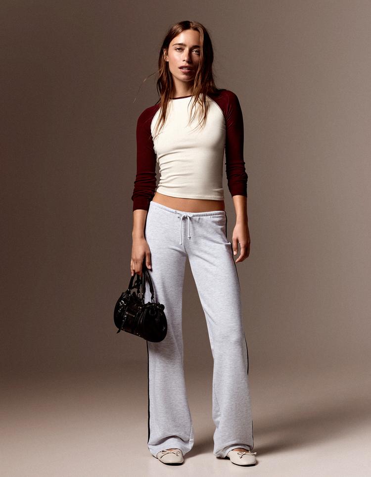 Side-stripe joggers — Grey