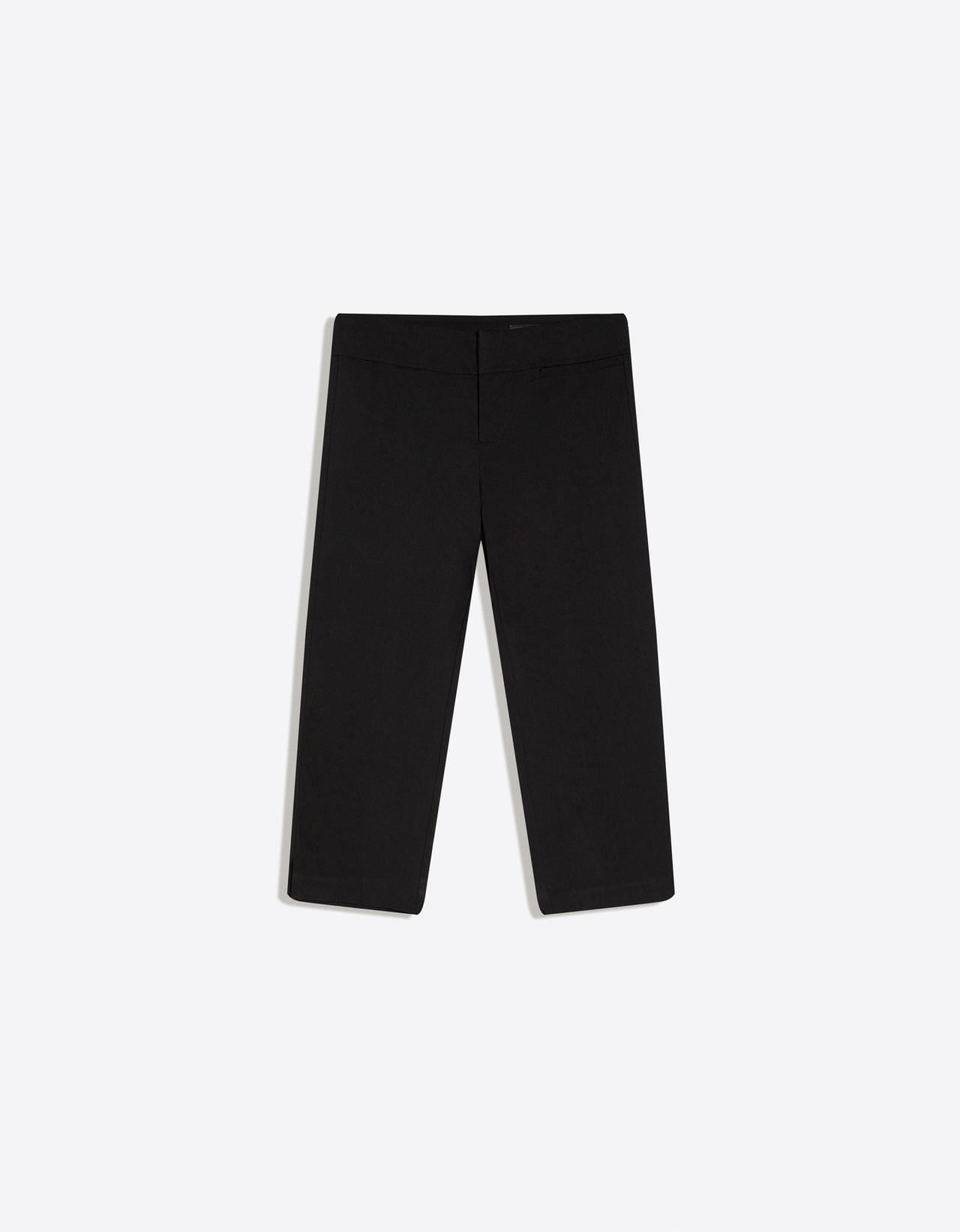 Capris with split hems — Black