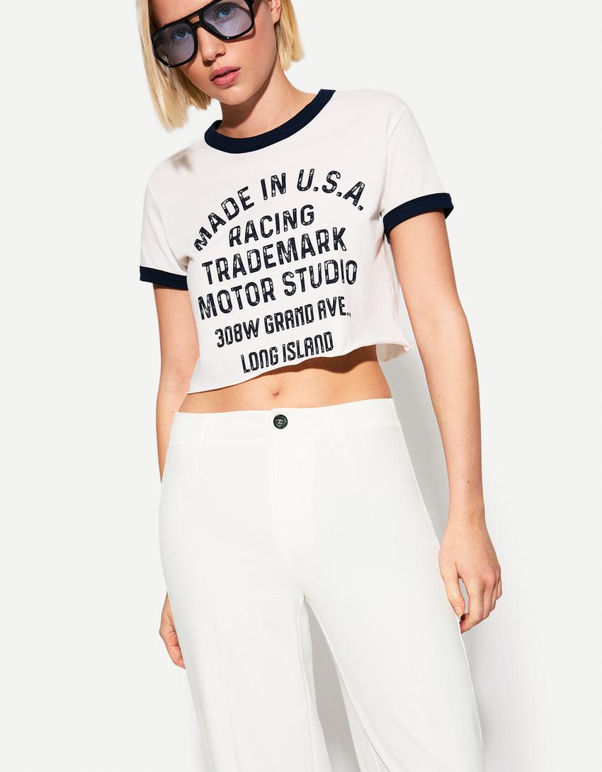 Wide-leg pants-White