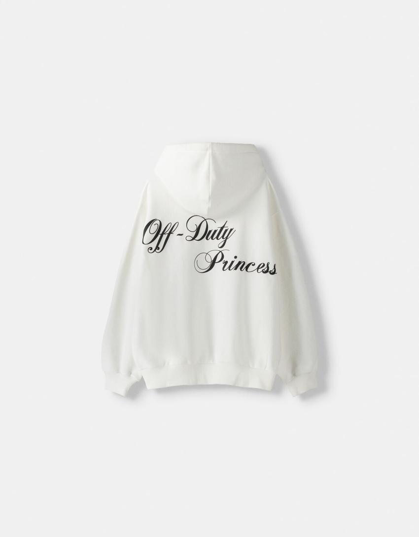 Printed hoodie-Off white