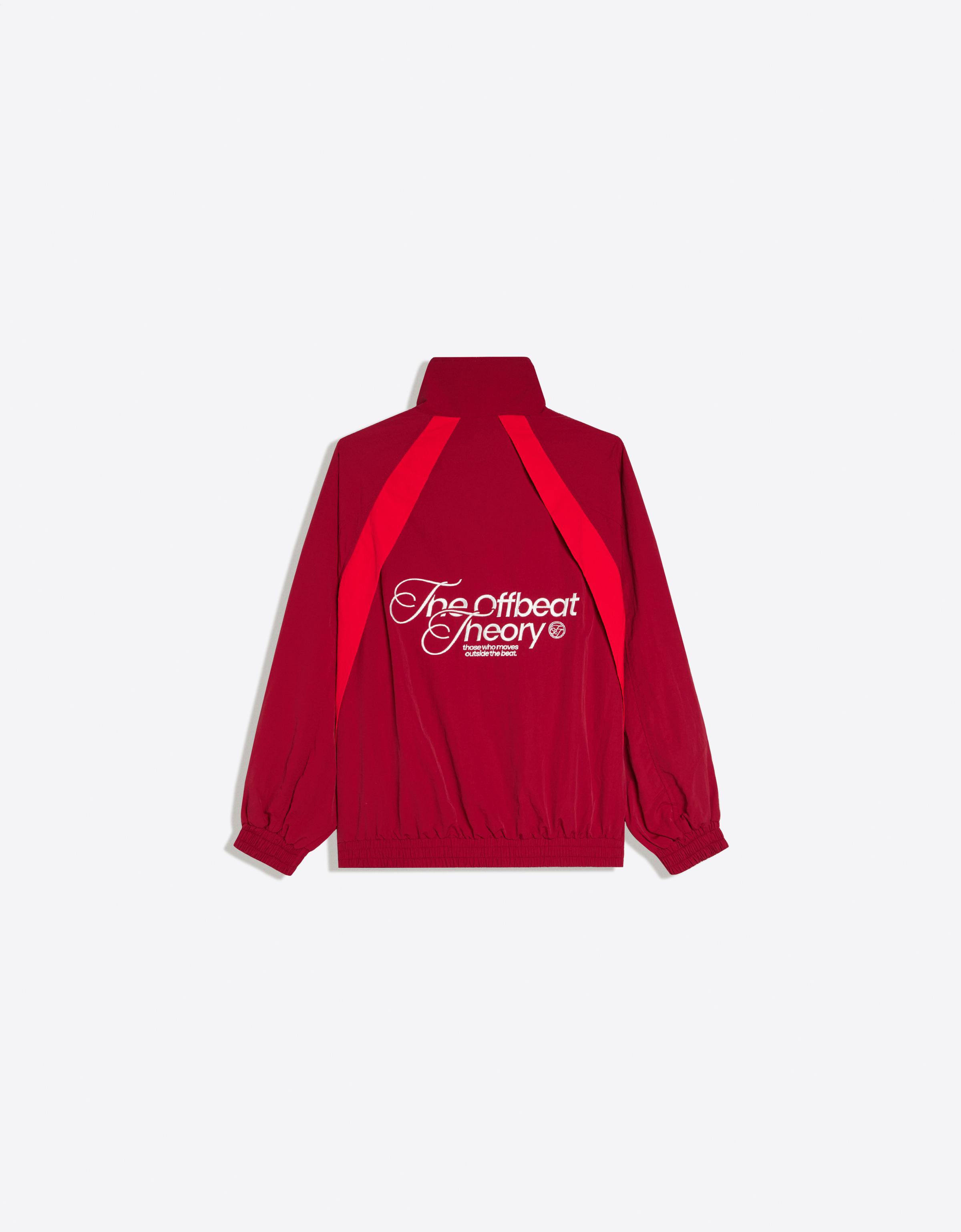Embroidered lightweight jacket — Burgundy