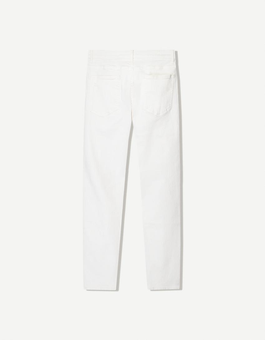 Skinny jeans-Wit-1