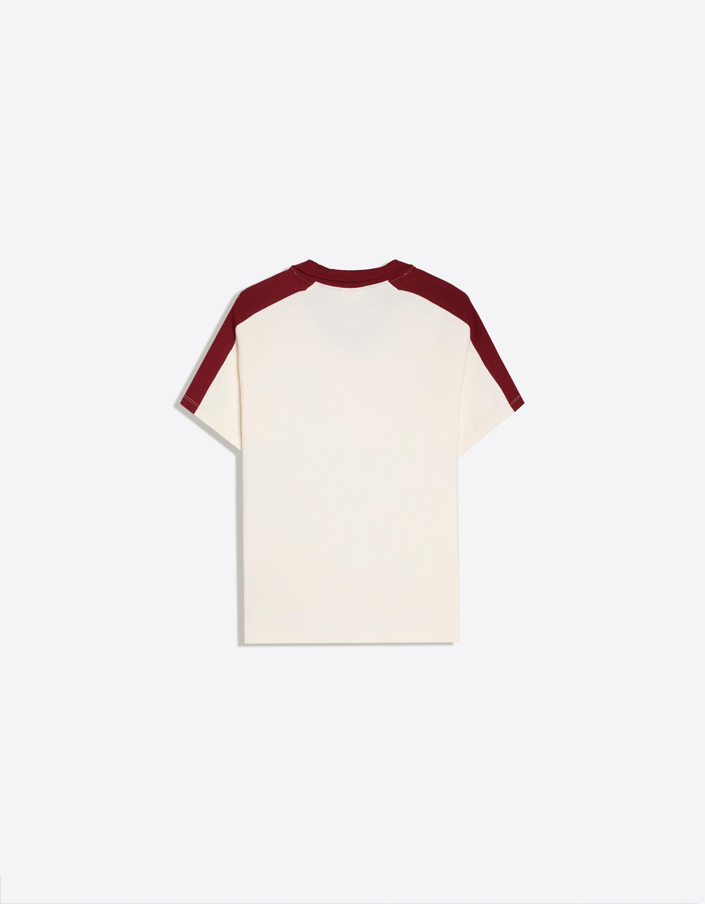 Retro print polo shirt — Maroon