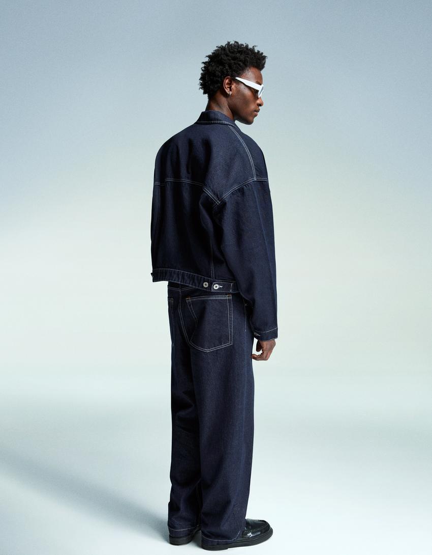 Veste en jean trucker Homme Bershka