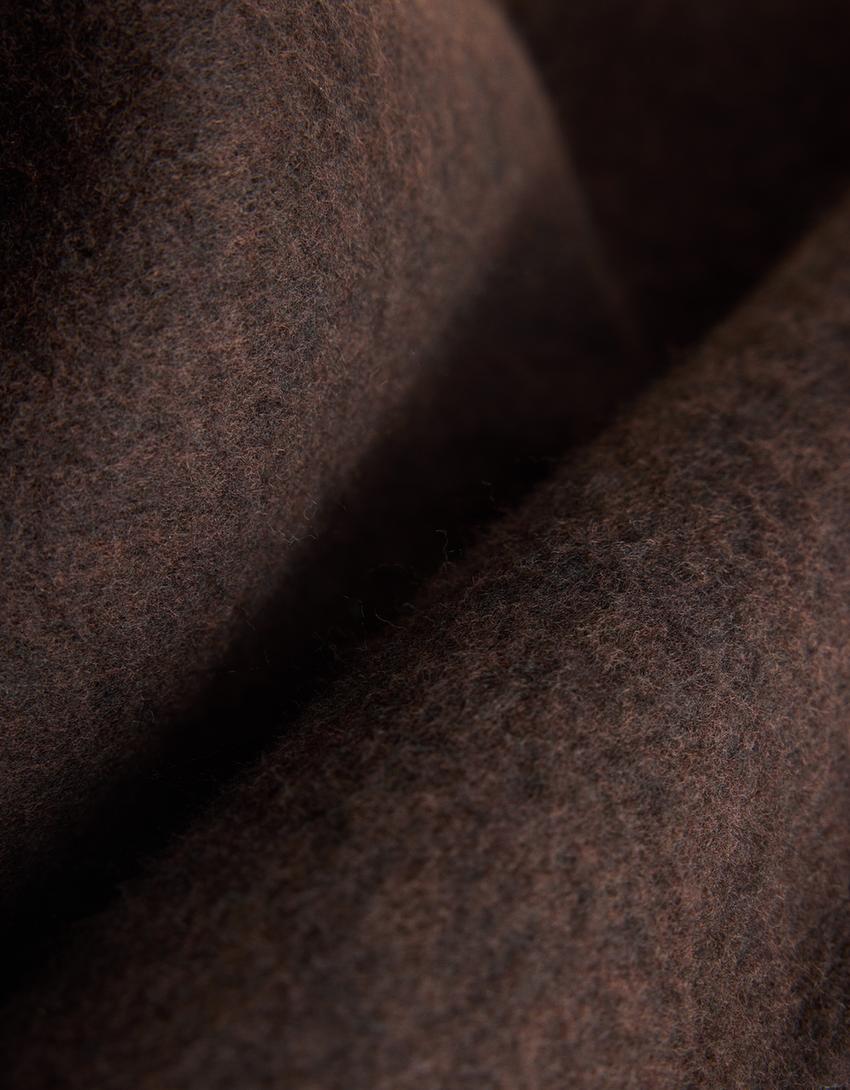 Écharpe unie-Marron-1